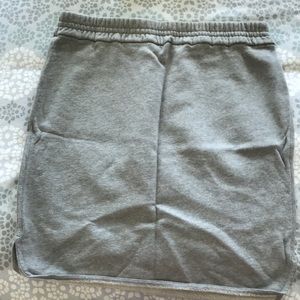 Gray JCrew sweatshirt material skirt